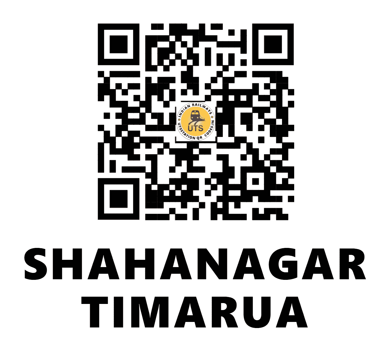 UTS QR Code for SHAHANAGAR TIMARUA - SWW (NC - UTTAR PRADESH)